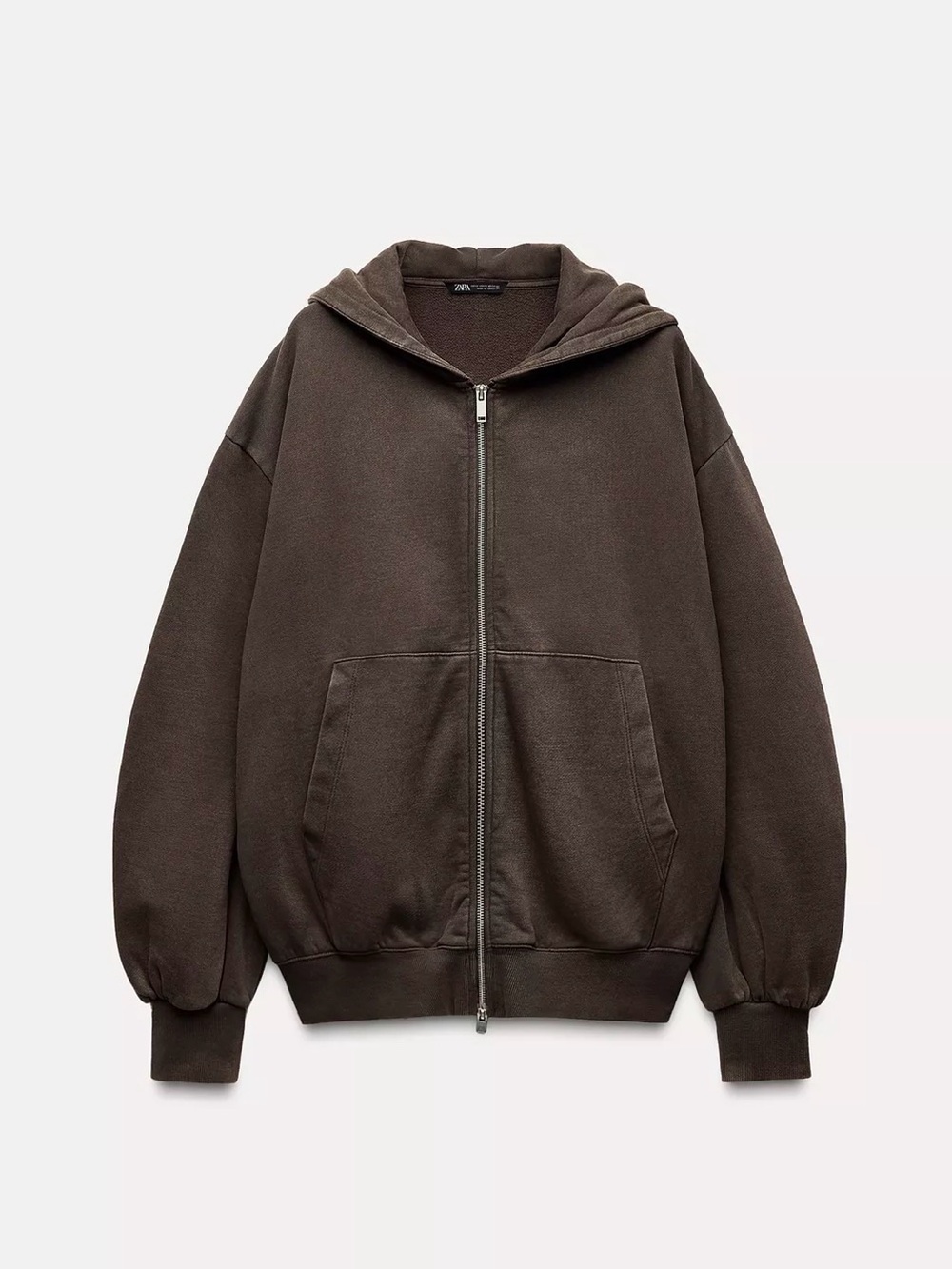 NWT Zara Oversized Zippered Hoodie